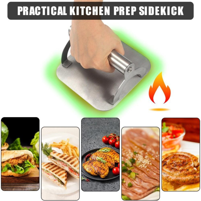 Smashburger Hamburgerpresse Smaskejern Rustfrit stål