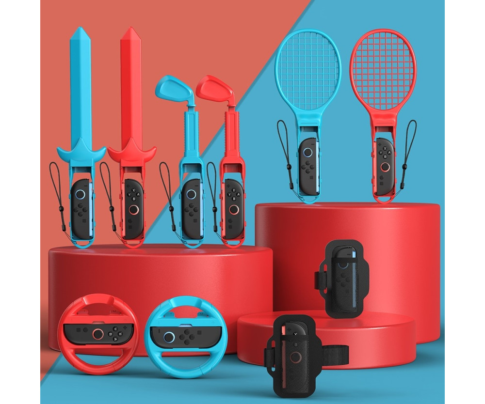 10-i-1-tillbehörskit kompatibelt med Nintendo Switch / Switch 2 fodral skal