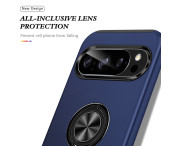 Till Pixel 10 Pro / Pixel 10 Skal Hybrid skal med Finger Ring - MörkBlå