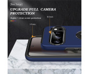 Till Pixel 10 Pro / Pixel 10 Skal Hybrid skal med Finger Ring - MörkBlå