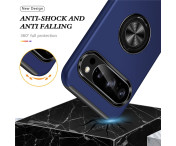 Till Pixel 10 Pro / Pixel 10 Skal Hybrid skal med Finger Ring - MörkBlå