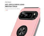 Till Pixel 10 Pro / Pixel 10 Skal Hybrid skal med Finger Ring - Rosa