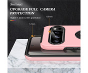 Till Pixel 10 Pro / Pixel 10 Skal Hybrid skal med Finger Ring - Rosa