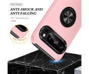 Till Pixel 10 Pro / Pixel 10 Skal Hybrid skal med Finger Ring - Rosa