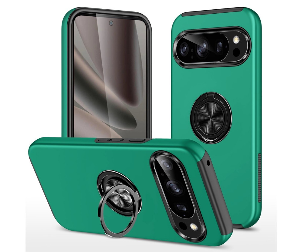 Till Pixel 10 Pro / Pixel 10 Skal Hybrid skal med Finger Ring - 