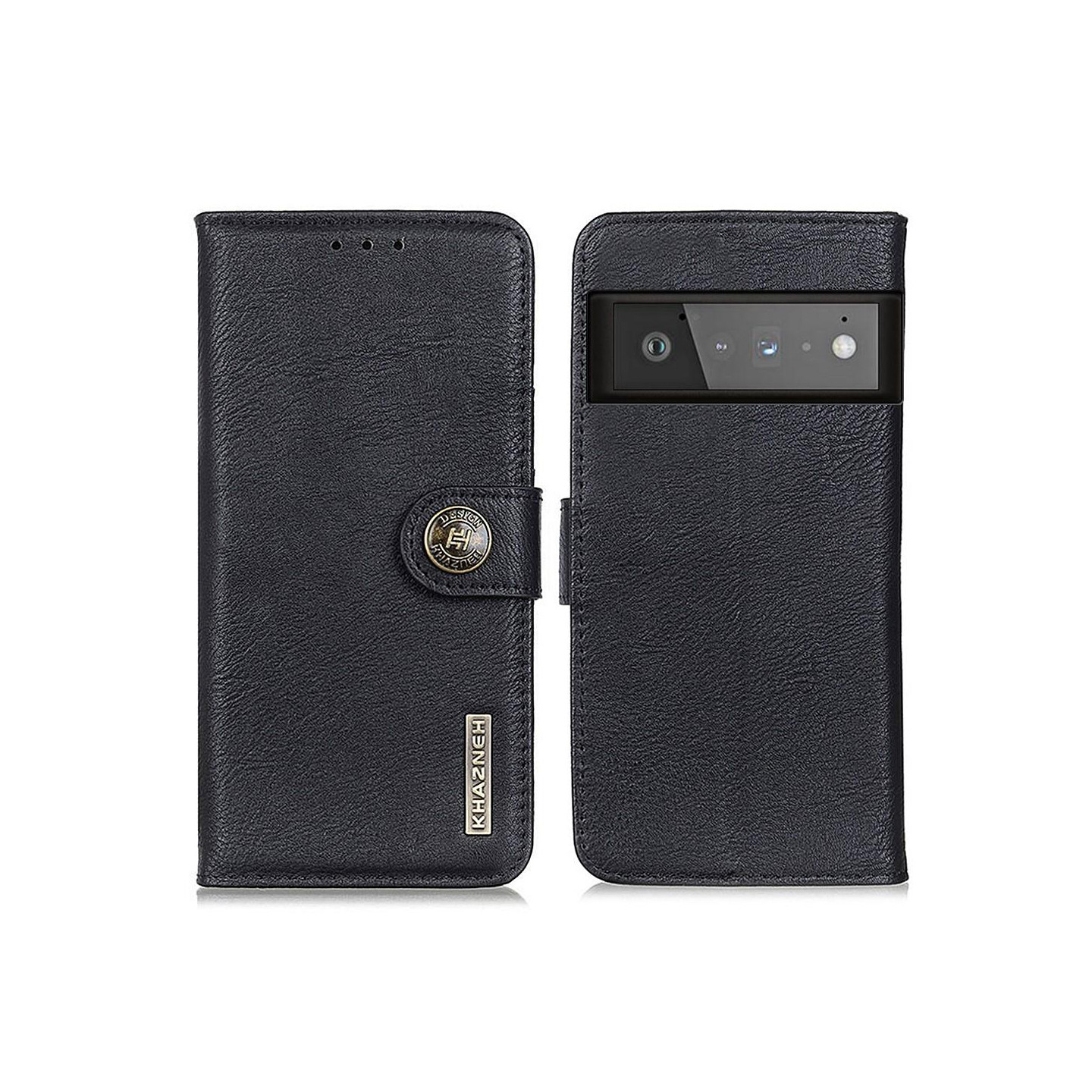 Google Pixel 6 Pro KHAZNEH Lommebok - cover - Sort