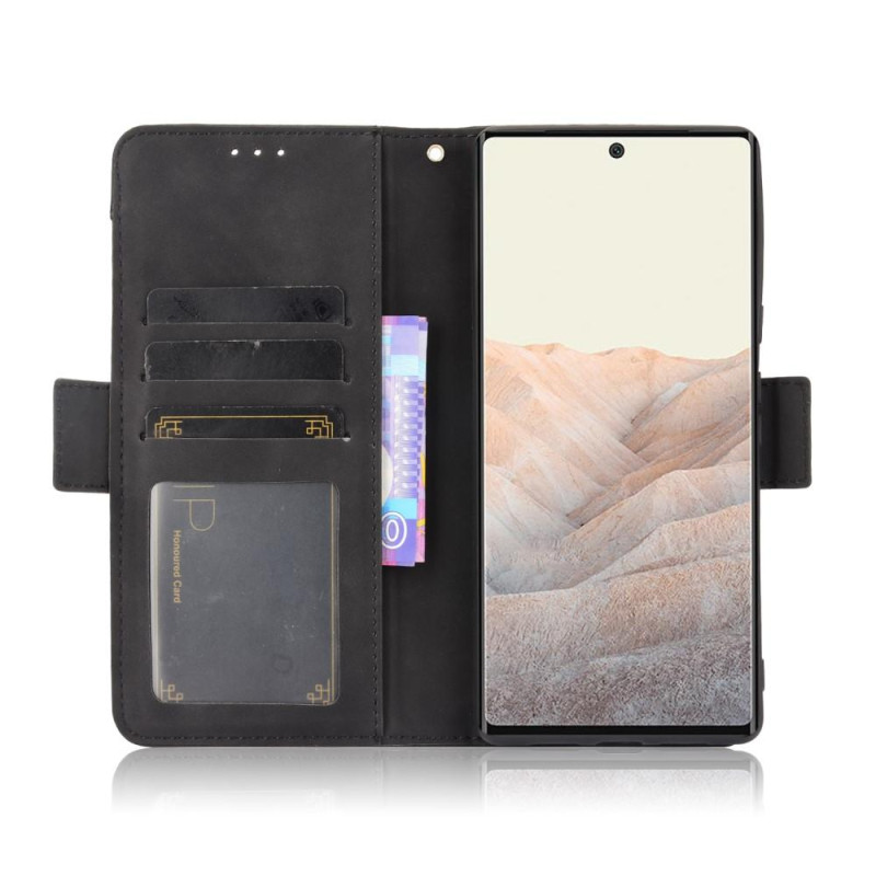 Google Pixel 6 Pro Phone Wallet Stand Protective Case - Black