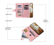 För Google Pixel 10 Pro / 10 / 9 Pro / 9 Zipper Wallet Case Rhombus Telefonfodral