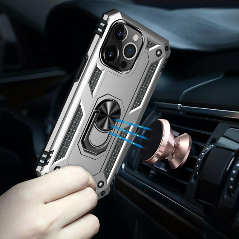 iPhone 13 Pro Hybrid Deksel Med Fingerring - Sølv