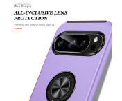 Till Pixel 10 Pro / Pixel 10 Skal Hybrid skal med Finger Ring - Lila