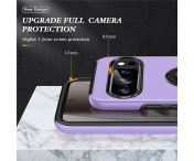 Till Pixel 10 Pro / Pixel 10 Skal Hybrid skal med Finger Ring - Lila