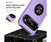 Till Pixel 10 Pro / Pixel 10 Skal Hybrid skal med Finger Ring - Lila