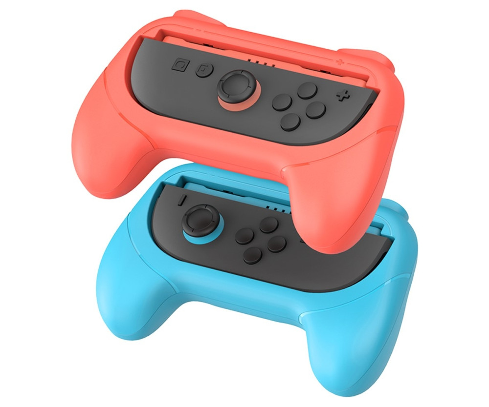 1 par Kompatibla med Nintendo Switch 2 Grepp Skal spelkontroll Joy-Con Röd+Blå
