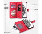 För Google Pixel 10 Pro XL plånboksfodral Fodral Skal Mandala blommönster