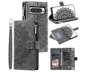 För Google Pixel 10 Pro XL plånboksfodral Fodral Skal Mandala blommönster