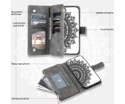 För Google Pixel 10 Pro XL plånboksfodral Fodral Skal Mandala blommönster