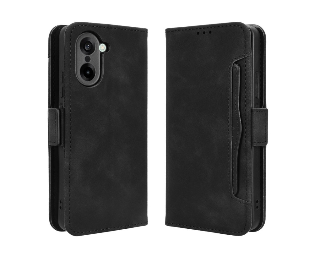 För OnePlus Nord CE5 5G Fodral Plånboksfodral Skal Telefonfodral Extra Kort - Svart