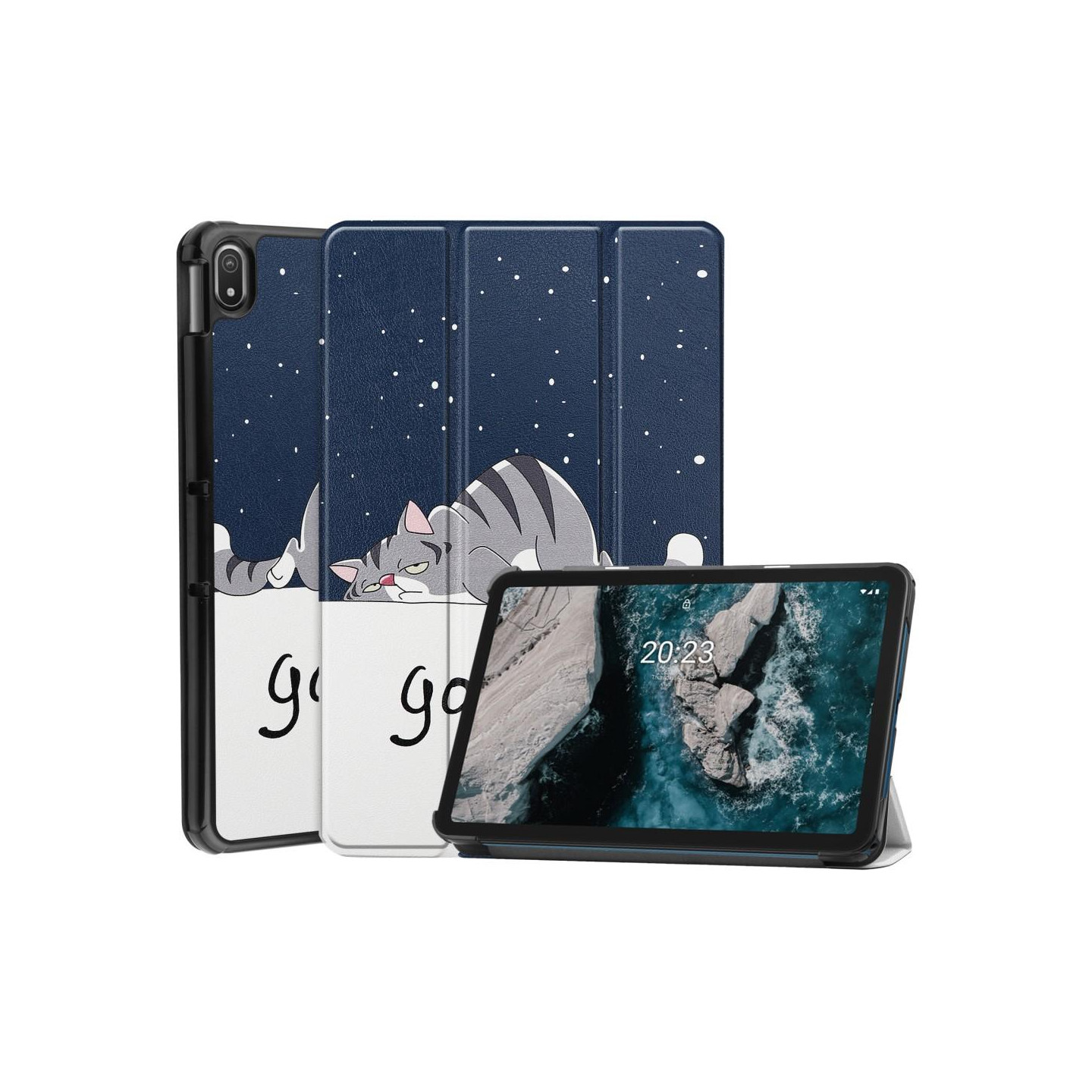 Tablet Stand Slim Fit Cover For Nokia T20 - Cat