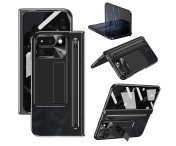 För Google Pixel 10 Pro Fold Fodral med Härdat Glasfilm, Stylus - Svart