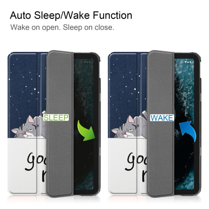 Tablet Stand Slim Fit Cover For Nokia T20 - Cat