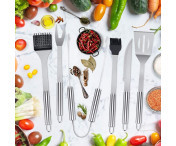 7 st/set BBQ Grilltillbehör Grillkit Rengöringsborste Grilla Grill Verktyg 