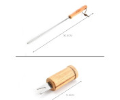 10 st/set BBQ Grilltillbehör Grillkit trähandtag bärväska Grilla Grill Verktyg