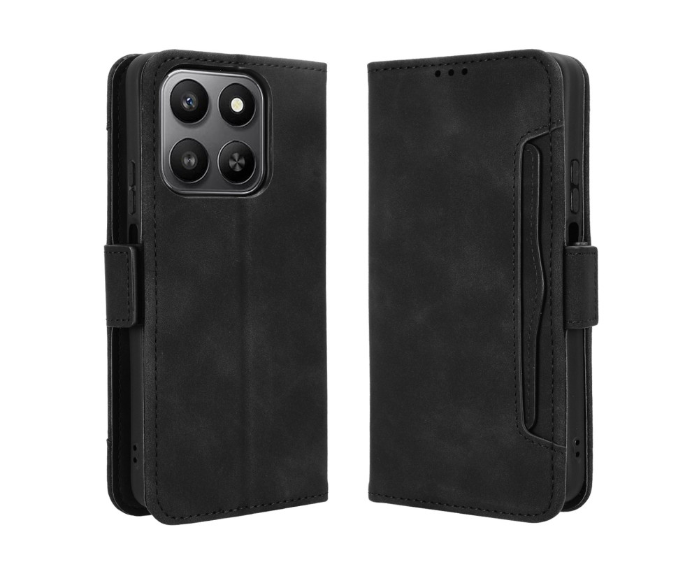 För Honor 400 Smart 5G Fodral Plånboksfodral Skal Telefonfodral Extra Kort - Svart