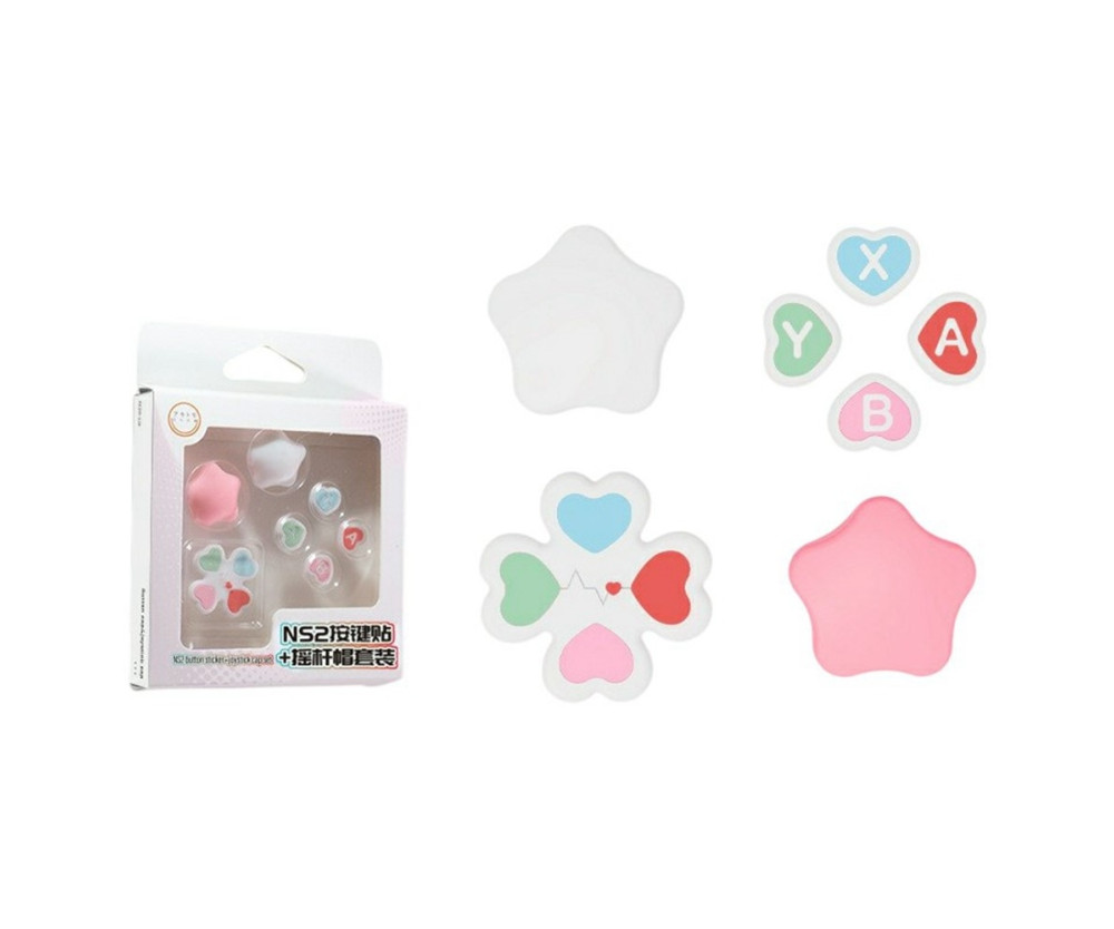 Kompatibelt med Nintendo Switch 2 7st D-pad knapp ABXY Klistermärke - Multifärg