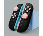 Kompatibelt med Nintendo Switch 2 7st D-pad knapp ABXY Klistermärke - Rosa+Svart