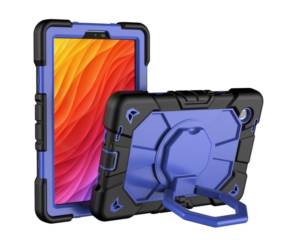 Till Samsung Galaxy Tab A11 Heavy Duty Armor skal Black + Blue