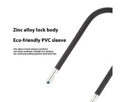 BENGGUO Cykel Motorcykel Elcykel U-formad Lås Stöldskydd Kraftigt Stållås