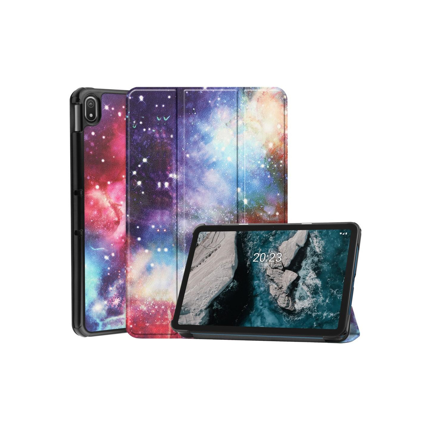 Tabletstativ Slim Fit Cover til Nokia T20 - Nebula