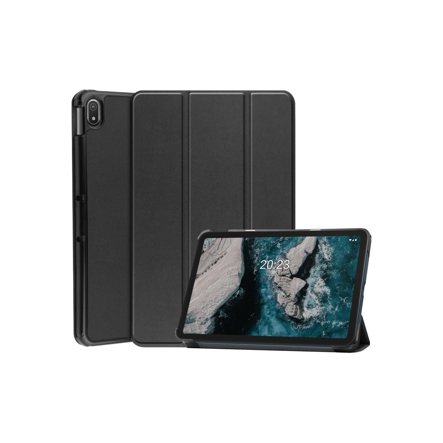 Slim Fit Dekseldeksel til Nokia T20 - Svart