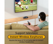 Bluetooth 5.4-ljudmottagare/sändare 2-i-1-adapter för trådlös ljudströmning