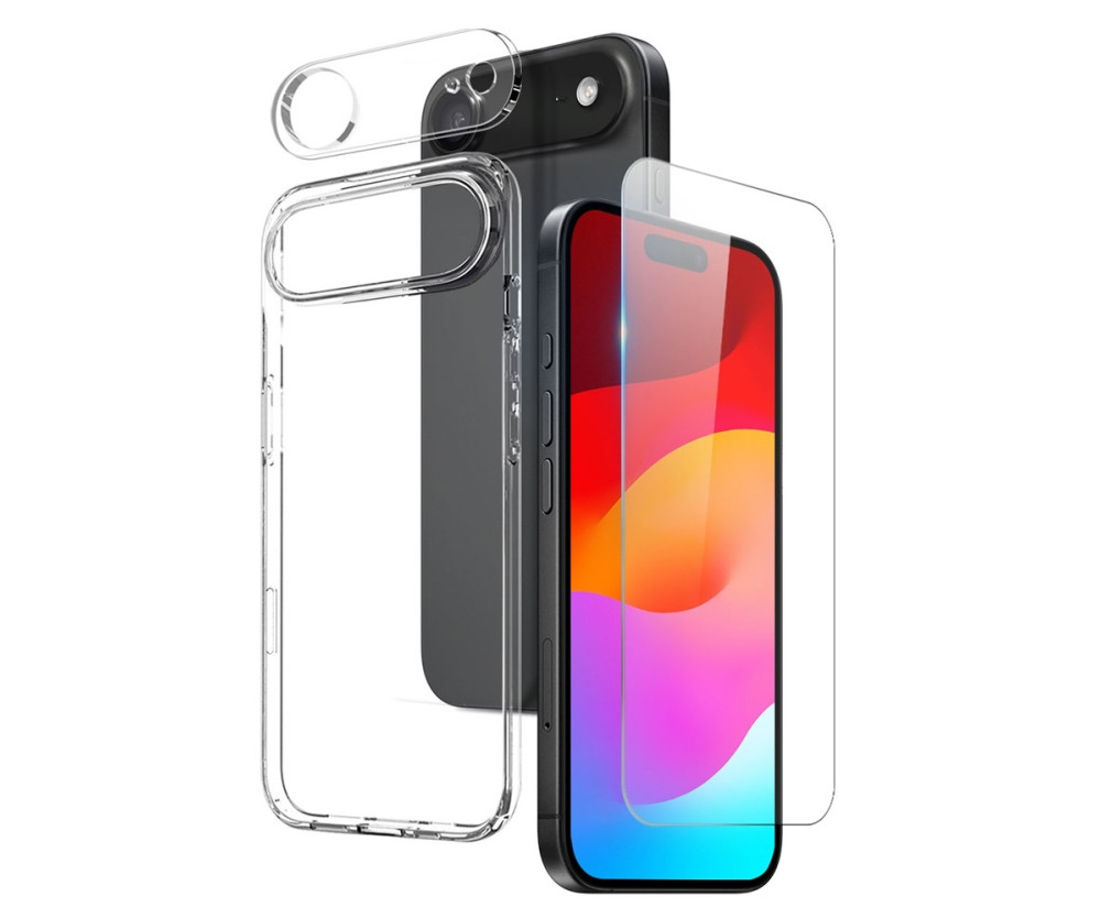 NORTHJO För iPhone Air TPU Skal + Härdat Glas + Lins Skydd