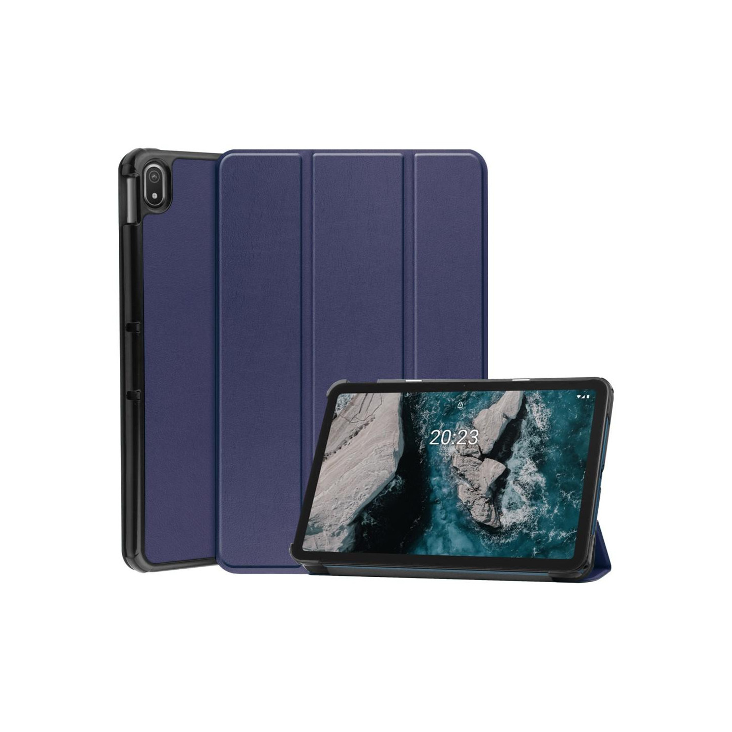 Tabletstativ Slim Fit Cover til Nokia T20 - Mørkeblå