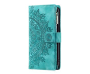 Plånboksfodral kompatibelt med iPhone 17 Pro Max, Fodral Skal Mandala blommönster - Mint