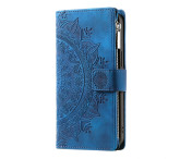 Plånboksfodral kompatibelt med iPhone 17 Pro Max, Fodral Skal Mandala blommönster - Blå