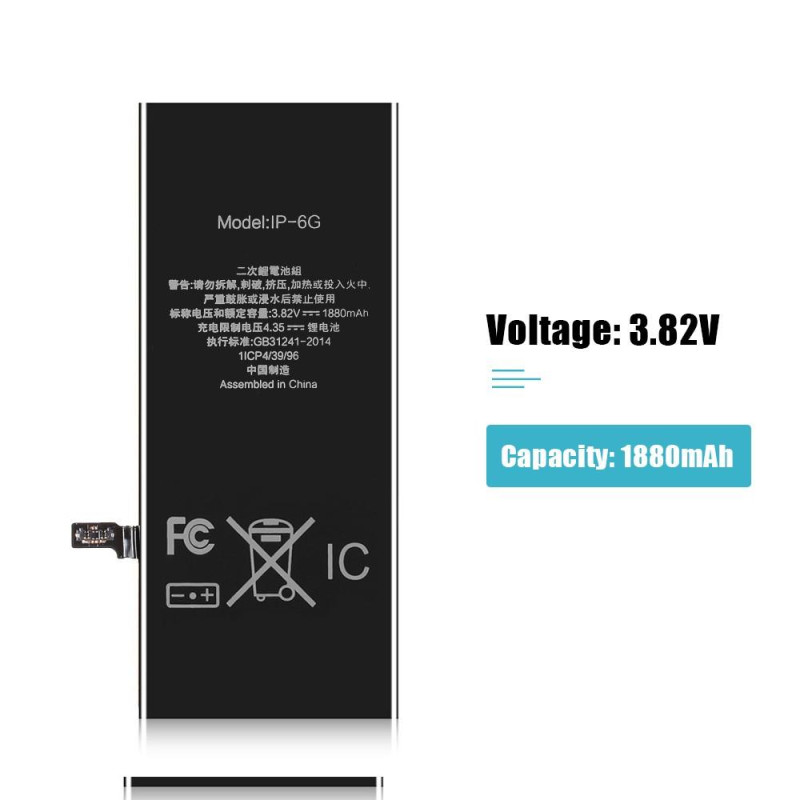iPhone 6s IPARTS EXPERT 1880mAh batteri FCC/CE/Rosh