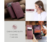 CASEME Plånboksfodral kompatibel med iPhone 17 Pro - Röd