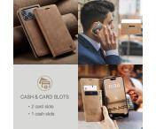 CASEME Plånboksfodral kompatibel med iPhone Air - Brun