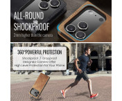 CASEME Plånboksfodral kompatibel med iPhone Air - Brun