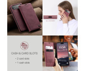 CASEME Plånboksfodral kompatibel med iPhone Air - Röd