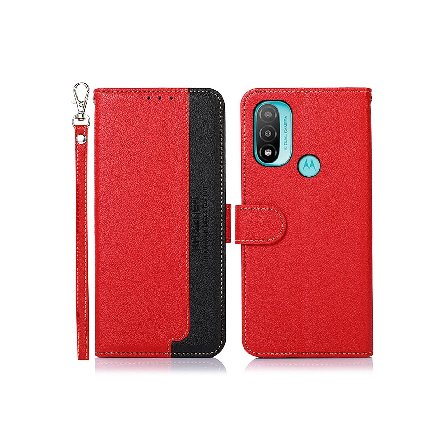 KHAZNEH telefoncover til Motorola Moto E20/E40 - Rød/Sort