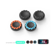 Kompatibelt med Nintendo Switch 2 4 st Joy-Con tumgrepp - svart+orange+blå