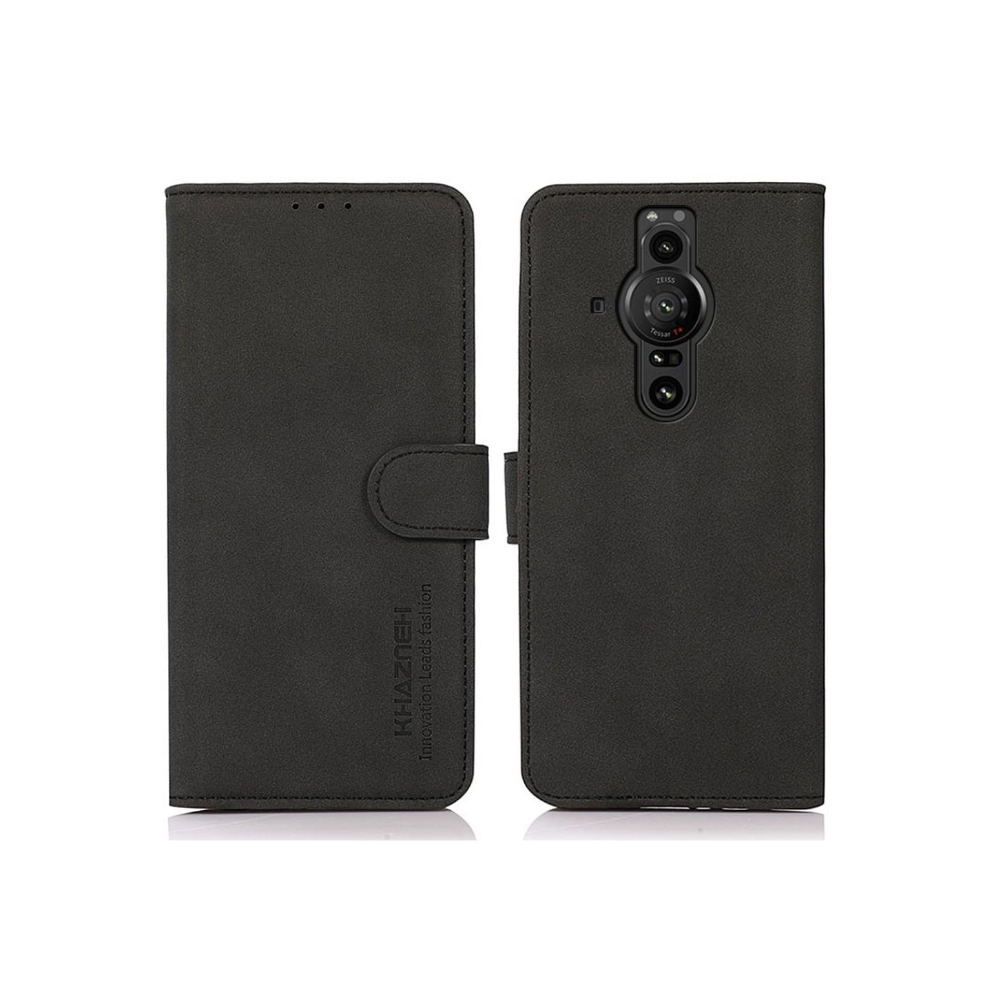 KHAZNEH Vintage Wallet Case for Sony Xperia Pro - I - Black