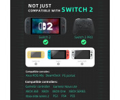 Kompatibelt med Nintendo Switch 2 4 st Joy-Con tumgrepp - orange+blå