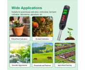 Jord EC Konduktivitet 3 i 1 Digital Mätare Temperatur Fuktighetsdetektor