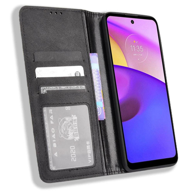 Wallet Stand Flip Phone Case for Motorola Moto E20 / E30 / E40 - Black