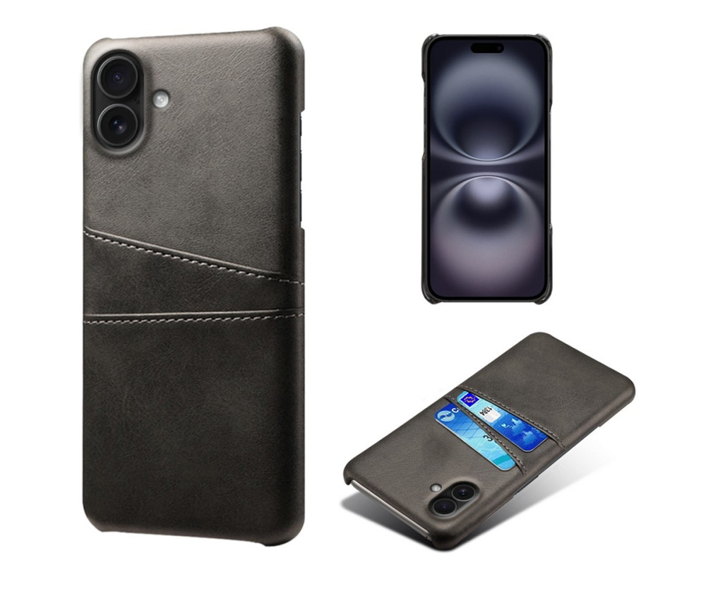 KSQ Till iPhone 17 Skal med kortplats - Svart